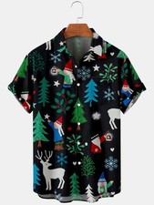 Mens Button Down Gnome