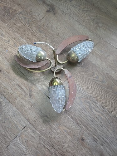 Stunning teak light 1970s - light,