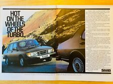 SAAB TURBO 900 GLI POSTER ADVERT APPROX A4 X2 SIZE Y