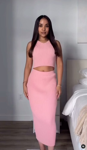 Zara pink ribbed knit - zara,
