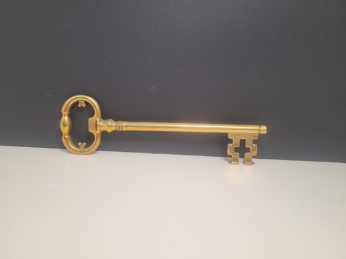 Vintage brass skeleton key - vintage,