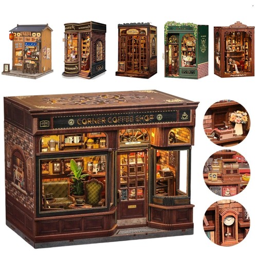 Wooden book nook kit - 3d,