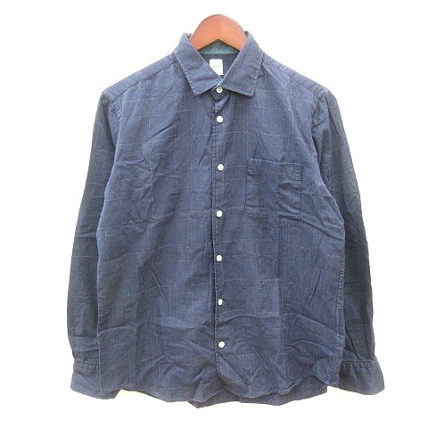 Takeo kikuchi shirt navy - takeo, l