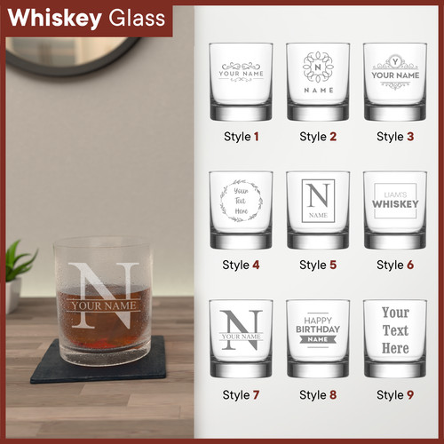 Personalised glass engraved - glass,