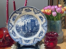 30cm old Britain castles johnson bross blue large plate