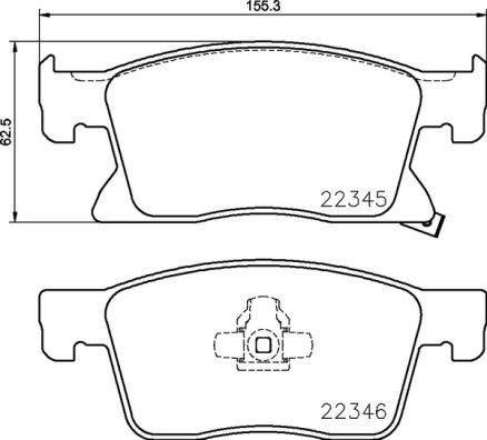 Brembo front brake pad - pad, set