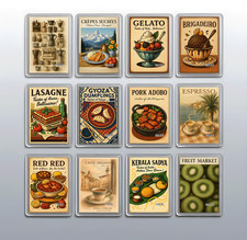 Italian Food Fridge Magnet – Cuisine Desserts Home Decor Gift