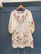 Zara Cream Embroidered Tunic