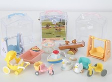 Sylvanian Baby Carry Case accessories. Swing duck bath bike toys Calico Critters