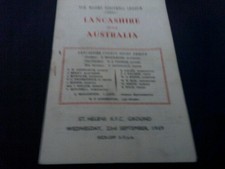 LANCASHIRE V AUSTRALIA RUGBY