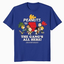 Peanuts Snoopy Dog House Gang Autumn Friends Good Times Fun Men's T-Shirt