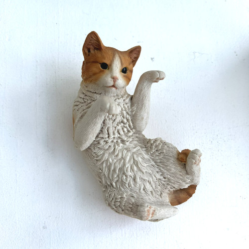 Ginger cat figurine little - cat, figurine,