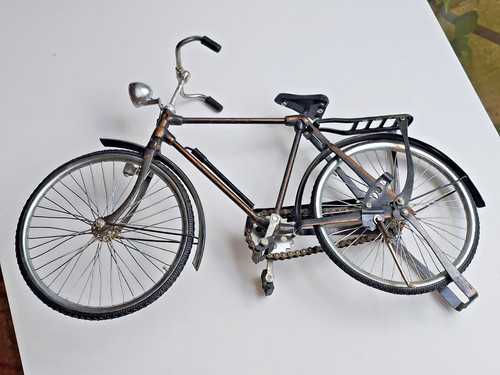 Vintage metal bicycle - metal,