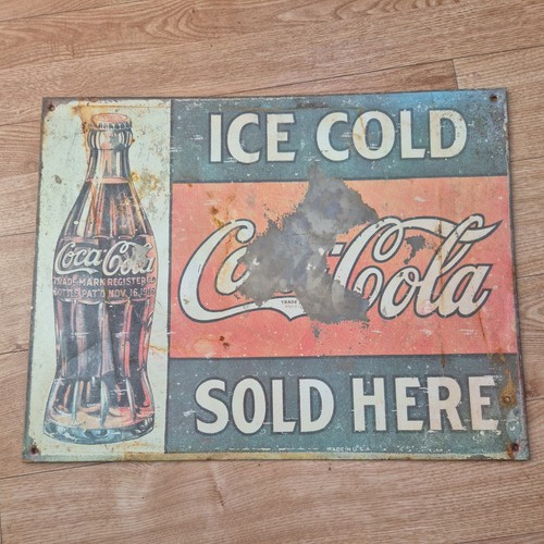 Coca cola retro metal - coca, sign