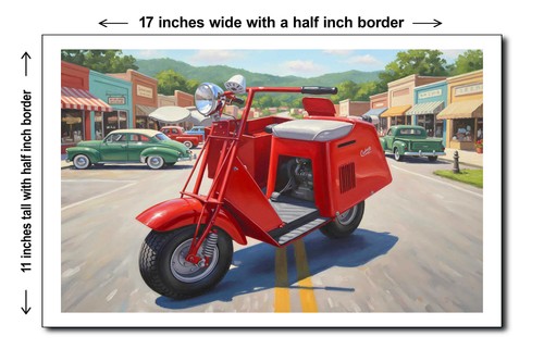 1948 cushman scooter 11x17 - scooter,