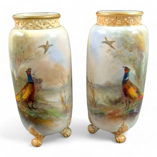 Pair royal worcester vases - pair, of