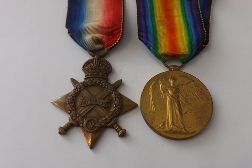 Two named ww1 medals royal - named,