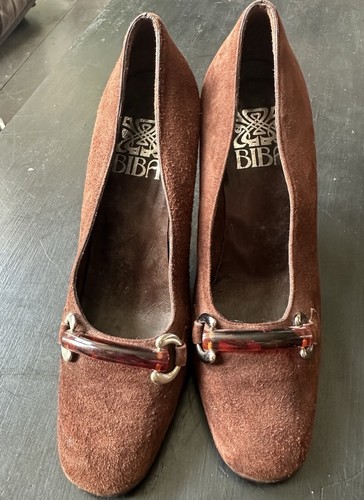 Vintage biba shoes brown suede - shoes,