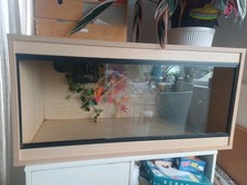 Vivarium Terrariumwith Thermostat, Light And Sliding Glass Doors