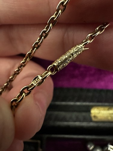 Antique 9ct gold cable - antique,