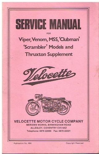 Velocette viper venom mss - viper,