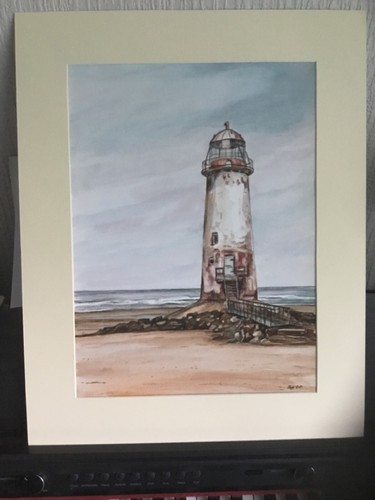 Talacre lighthouse watercolour - talacre,