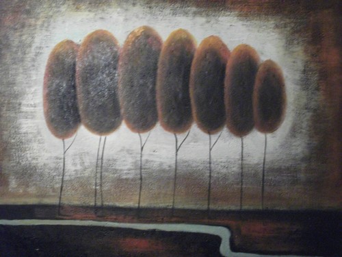 Abstract landscape trees - abstract,