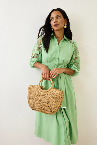 Wallis green shirt dress - shirt,