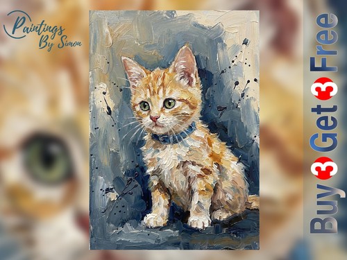 Ginger kitten print - kitten,