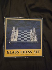glass chess set featuring a