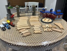Large bundle of wooden train