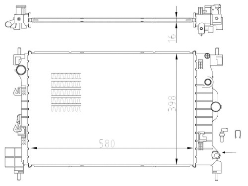 Radiator engine cooling fits - cooling,