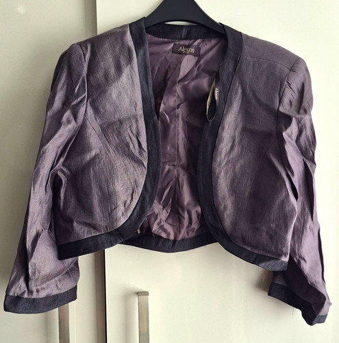 Alexon grey satin bolero - grey, shrug