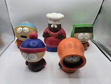 South Park Money Box - 1997 Comedy Central 9" Full Set With Stoppers - RARE