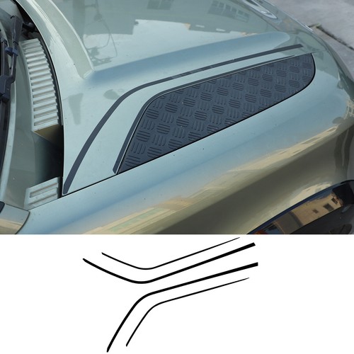 Black hood decal graphic - black,