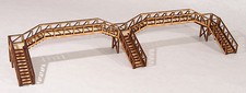 FB004 Platform Footbridge Triple Flight Quad Span OO Gauge Model Laser Cut Kit