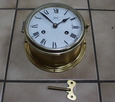 DECORATIVE SHIP CLOCK "SCHATZ ROYAL MARINER" MADE IN GERMANY #12549