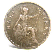 1925 Half Penny Coin George V