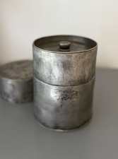 Antique Chinese Pewter Tea Caddy, 19th Century - Signed on lid and base