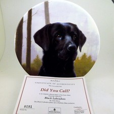 Danbury Mint Black Labradors Plates ~ Please Choose from the drop down list