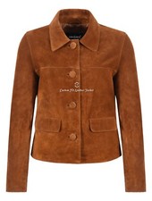 Woman’s Box Buttons Tan