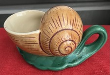 Snail Shell On Leaf Majolica Jug Pitcher Unmarked Been In Storage No Chips/crack