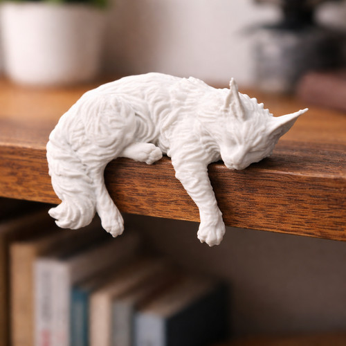 Sleeping maine coon - coon, 3d