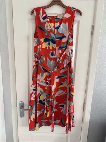 Floral print coral - floral, coloured