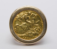 1911 Gold Half Sovereign & 9ct