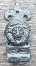 IRON GOTHIC LION MASK KEYHOLE KEY HOLE COVER DOOR PULL ESCUTCHEON #sm1