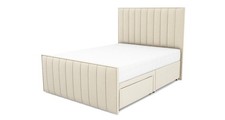 DFS Lucine Oyster Velvet King Size 2 Drawer Storage Bedframe RRP £699