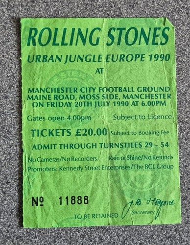 Used concert ticket rolling - used,