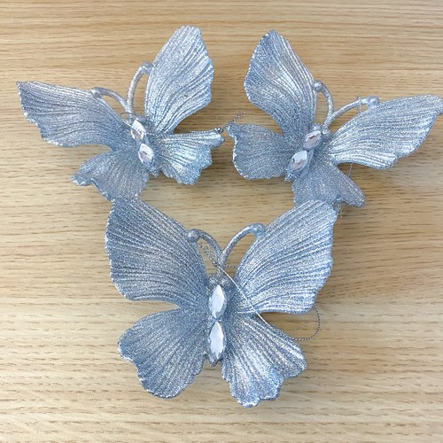 Set large silver glitter - large,
