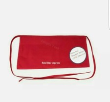 Catering Plain Red Apron Cooking  Short Waist  Apron Chefs Baking Bar Restaurant